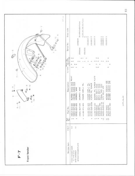 Page form Honda Parts Book