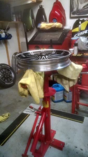Clean wheel ready for tire mounting