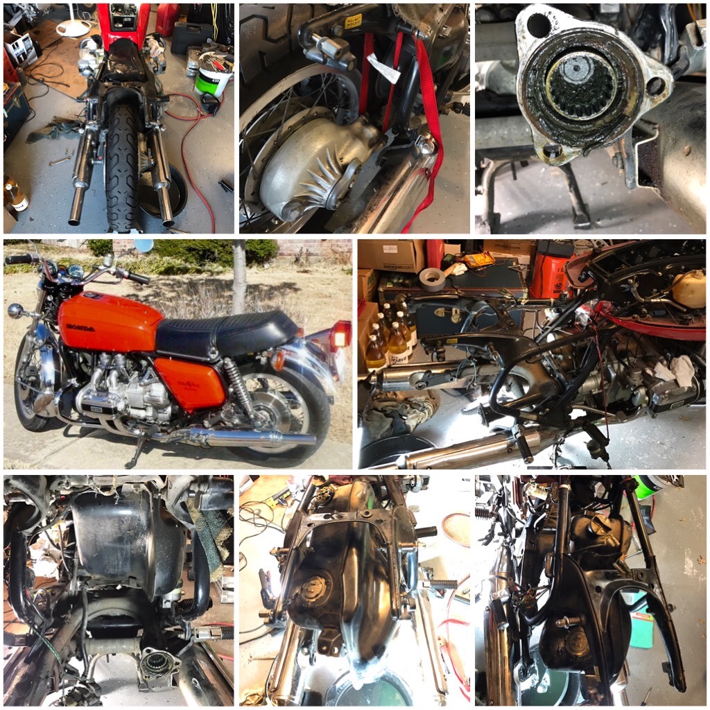 Before and after with removing the fuel tank and final drive (and lots of other things to do just that)