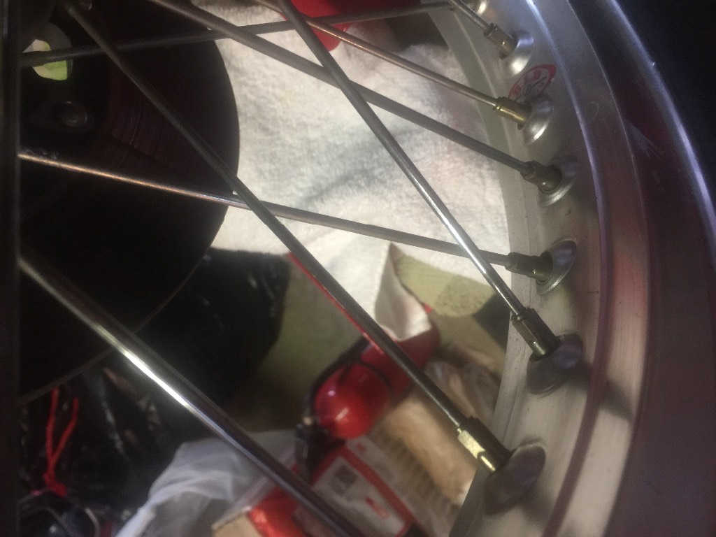 Polishing front spokes and wheel