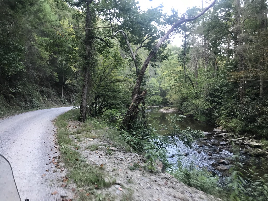 Gravel road to the campsite