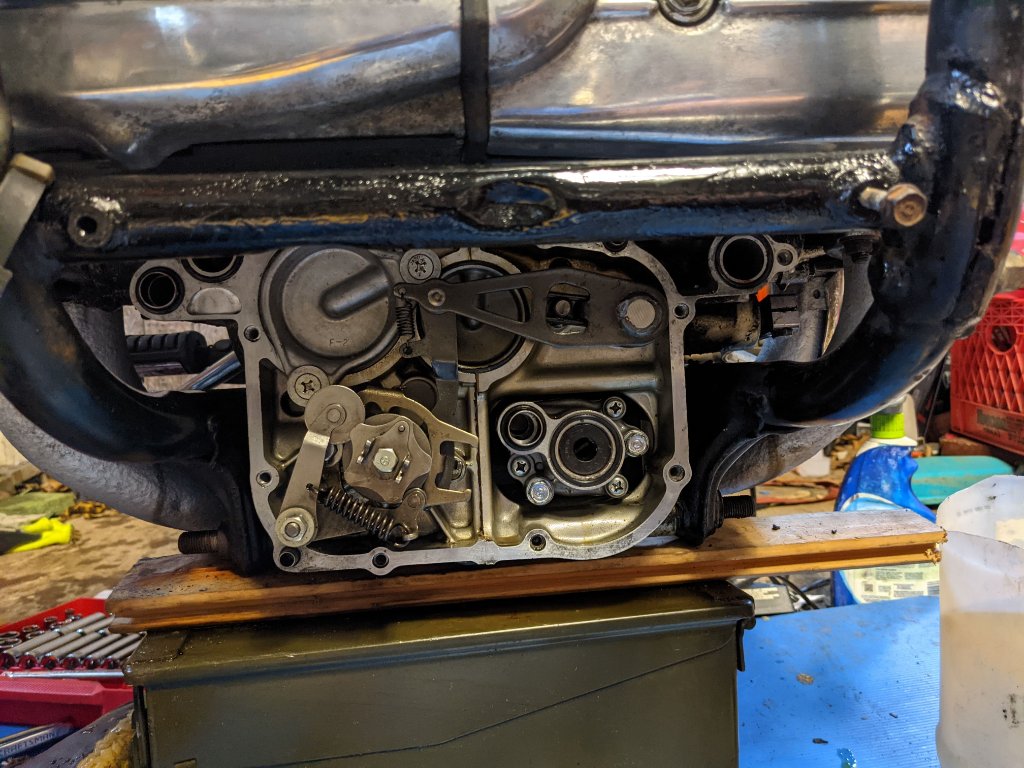 For those following this story, notice the lower left bolt hole in the frame. Sheared bolt safely removed and ready for a newbie.