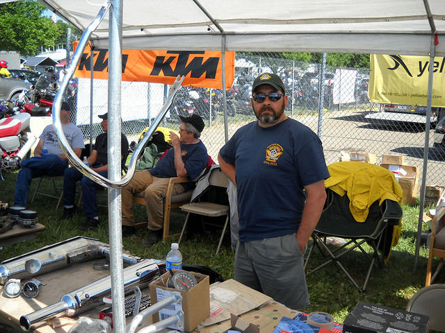 Chief.
Anyone wondering who was in charge? Mid-Ohio Vintage Motorcycle Days swap meet.
9 July 2010.