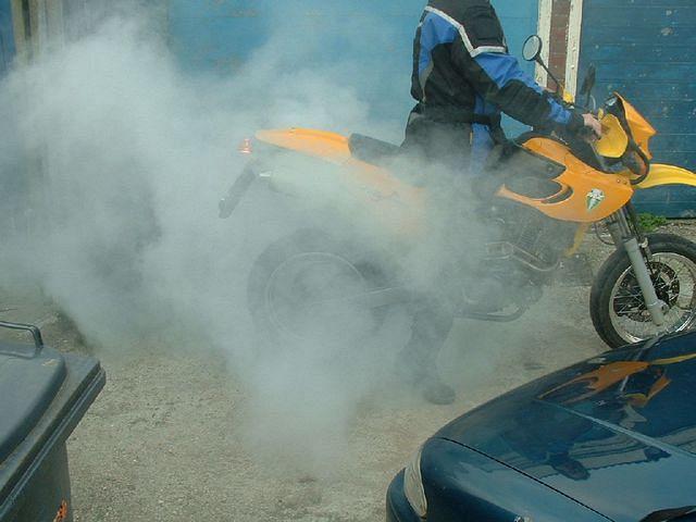 Me having fun, well the tyre needed replacing anyway :)