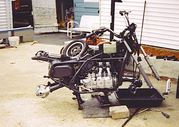 Stripped and cleaned.  Lost alot of weight that day.  
