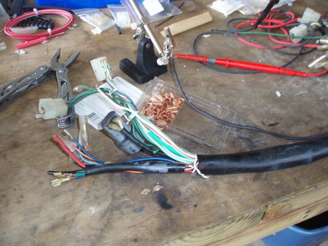 Recrimped all splices, soldered all connections, and replaced all bad connector shells