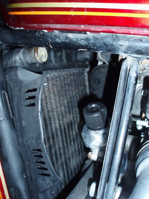 Large open area behind radiator now