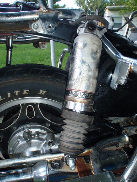 Removing shocks, note stud came out of the final drive unit