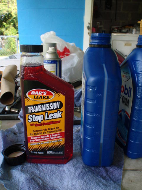 Refilling fork with a 50-50 mix of ATF and Bars Stop Leak