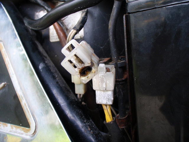 The stator connector, melted badly