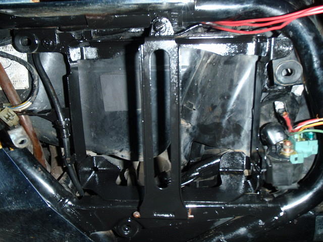 Cleaned up and painted battery box