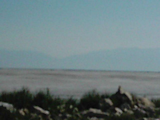 fuzzy pic drivein twards the Saltair