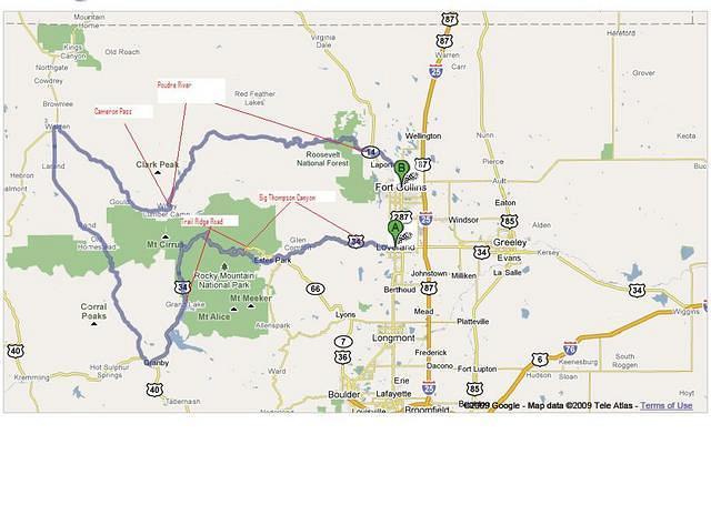 Colorado Run Map