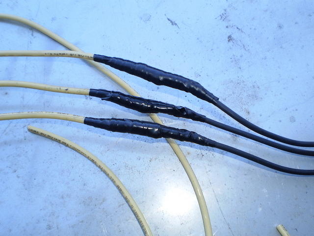 Crimped_ Soldered_ Double heat shrink and finally electrical tape