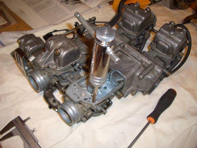 Carefull ! with the threads. The carb-body is made of a rather soft nickel-alloy, and several of the threads on mine was in a re
