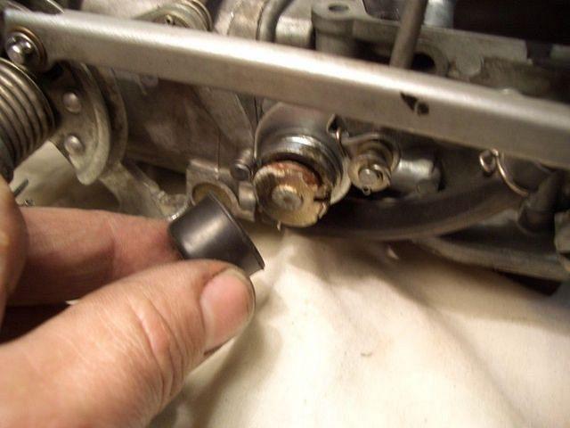 Have a look behind the rubber-caps.
Chances are the area is completely dry.
Add oil.