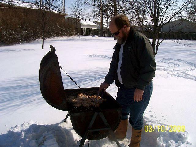 15 inches of snow, cant ride, but I can still BBQ