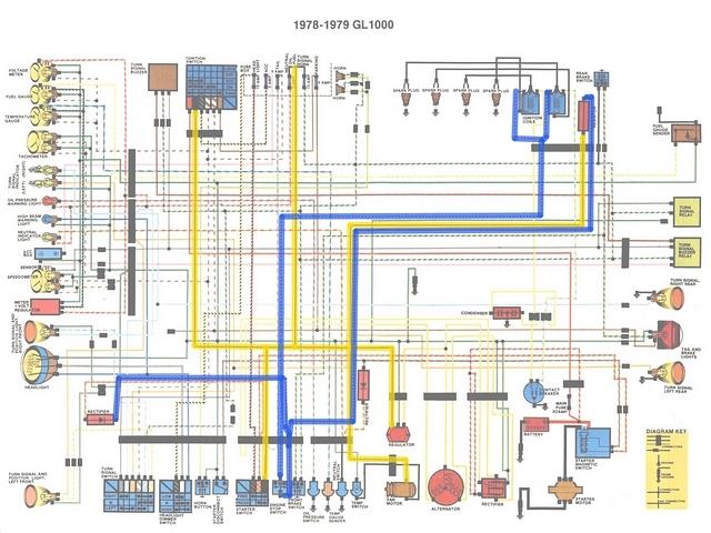 1978 79 GL1000 Colour Schematic B