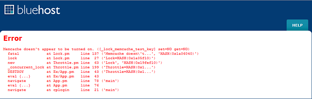 bluehostCpanelDown