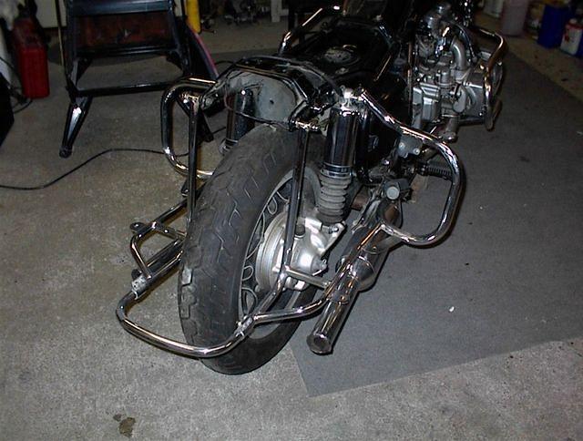 Rear fender being painted