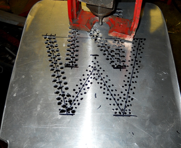 HOLE PUNCH MACHINE WORKING ON FACE PLATE FOR BIKES RADIATOR