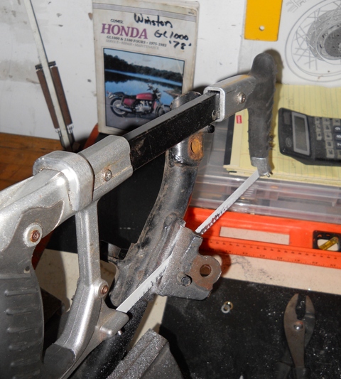 THE HACKSAW IS YOUR FRAMES BIGGEST FRIEND-NO HIGH SPEED WHEEL CUTTING HEAT