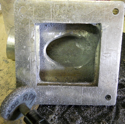 grinding out custom built intake manifold for supercharger-ton of grinding
