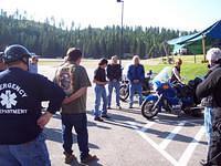 Rodger doing the remembrance ceremony before the Poker run.