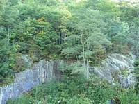 Neat rock formation. The other side of the road at "Bunches Bald Overlook."