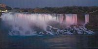 The American Falls at night 