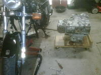 Engine out front view