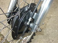 Twin leading shoe YZ front brake