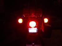 Rear lights at night