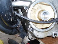 Improper screw in transmission cover plate