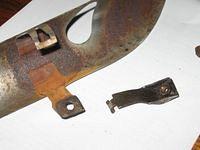 Here's the longer of the two chrome shields off the header of my '77.