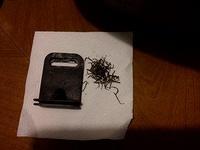 removed brackets and staples from pan
