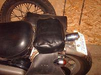 New Home Made Seat Hand Stiched, Used The Mustang Backrest Cover For The new Seat, Notice The Mount
