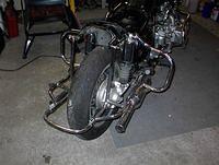 Rear fender being painted