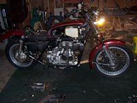 My 1975 GL1000 being dissasembled in my garage. 