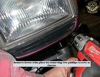 4 Headlight lower trim remove an