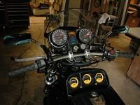 3/4" galvanized pipe handlebars sanded to 120 grit & clear coated. It could have been sanded to a 1000 grit and then bu